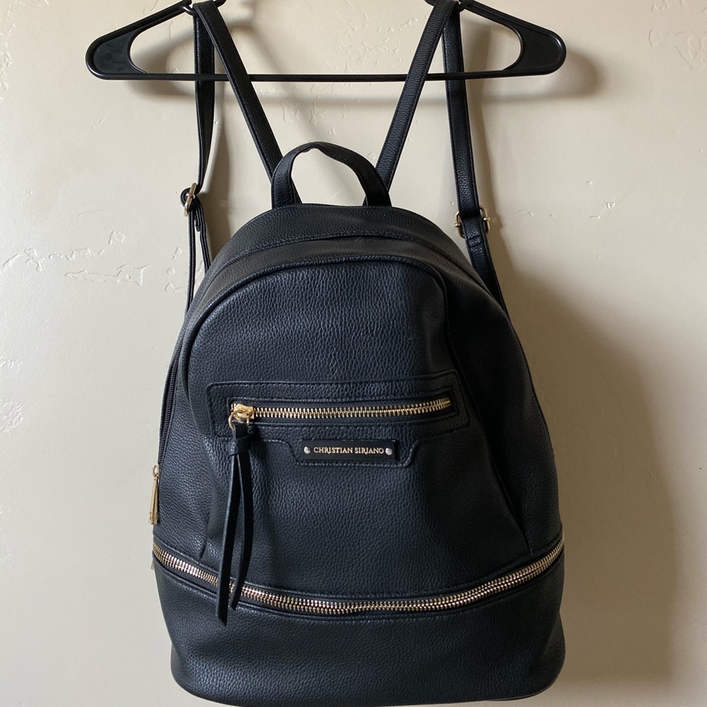 Christian Siriano black backpack